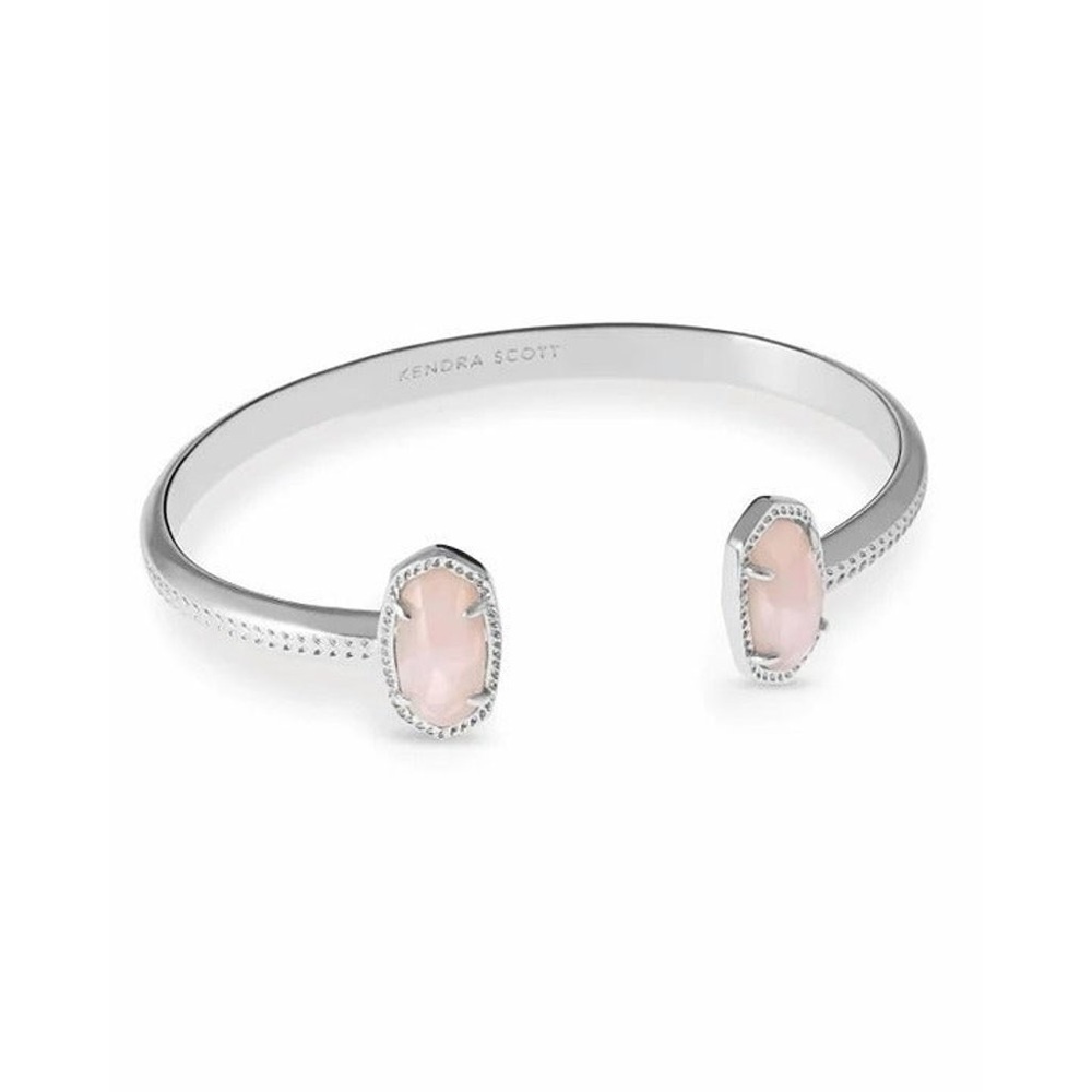 Kendra Scott Silver & Rose Quartz Elton Bracelet